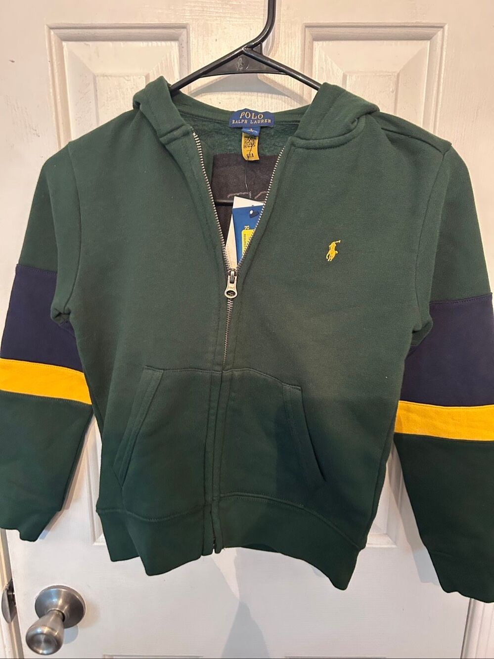 Polo Ralph Lauren Green zip up boys size 7 hoodie, and a zip up